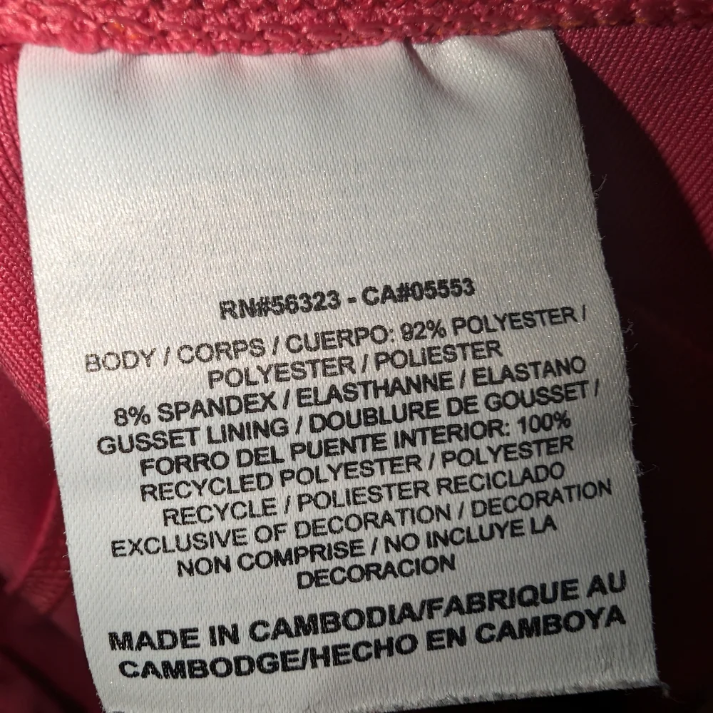 Nike Women's Cropped Dri-Fit Leggings Pink & Orange W/ Zip Pocket & Drawstring - Picture 16 of 16